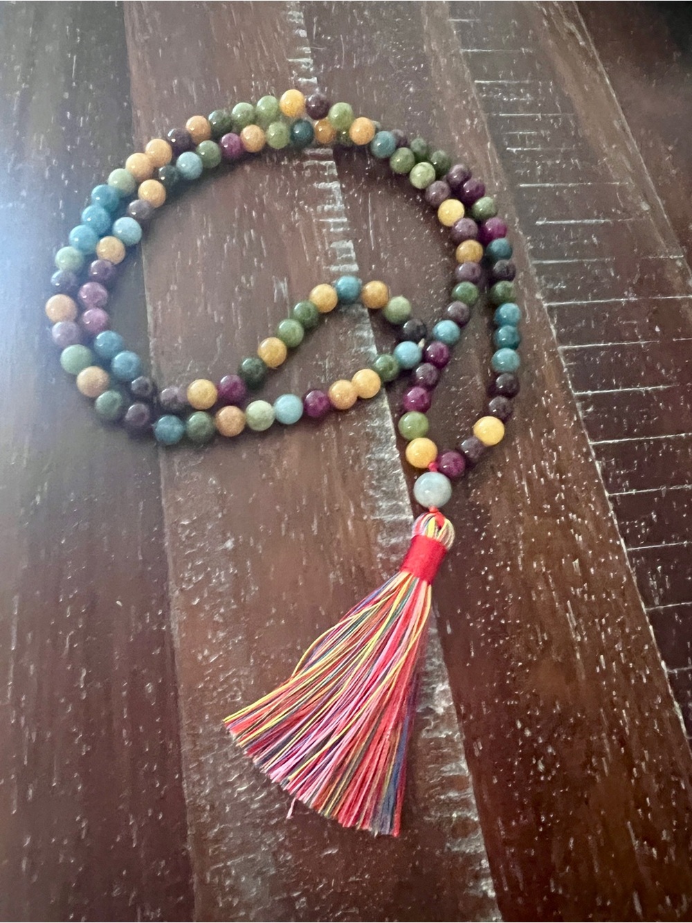 Beaded Multicolor Tassel Necklace - Women Jewelry